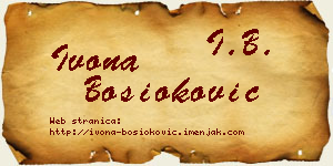 Ivona Bosioković vizit kartica